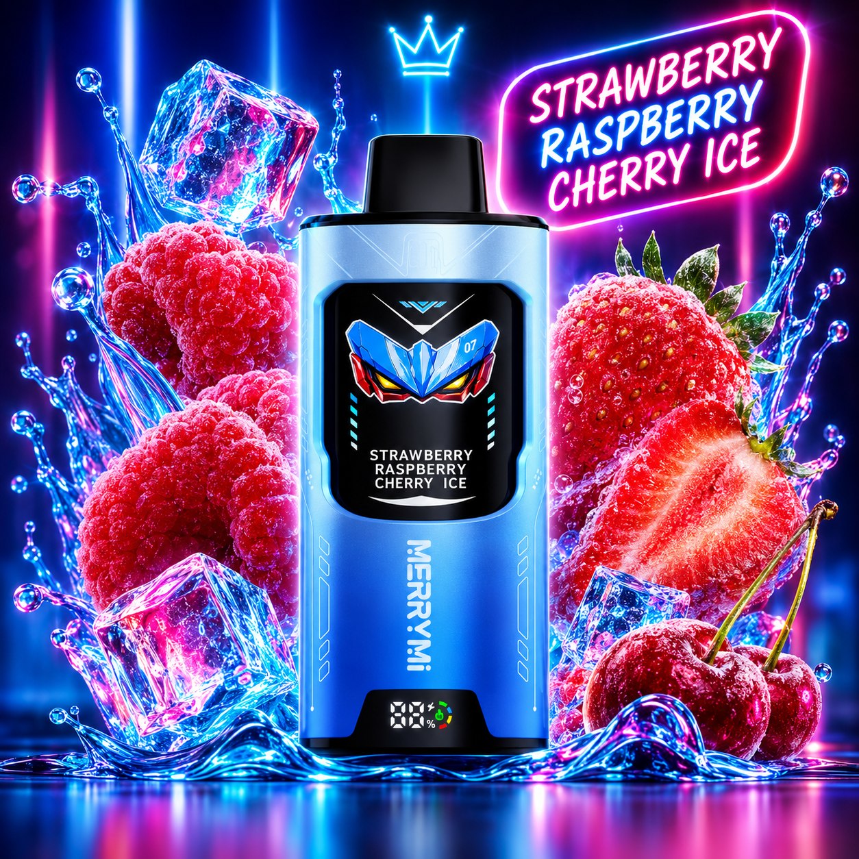 MERRYMI Mecha Twist 75K Variante Strawberry Raspberry Cherry Ice