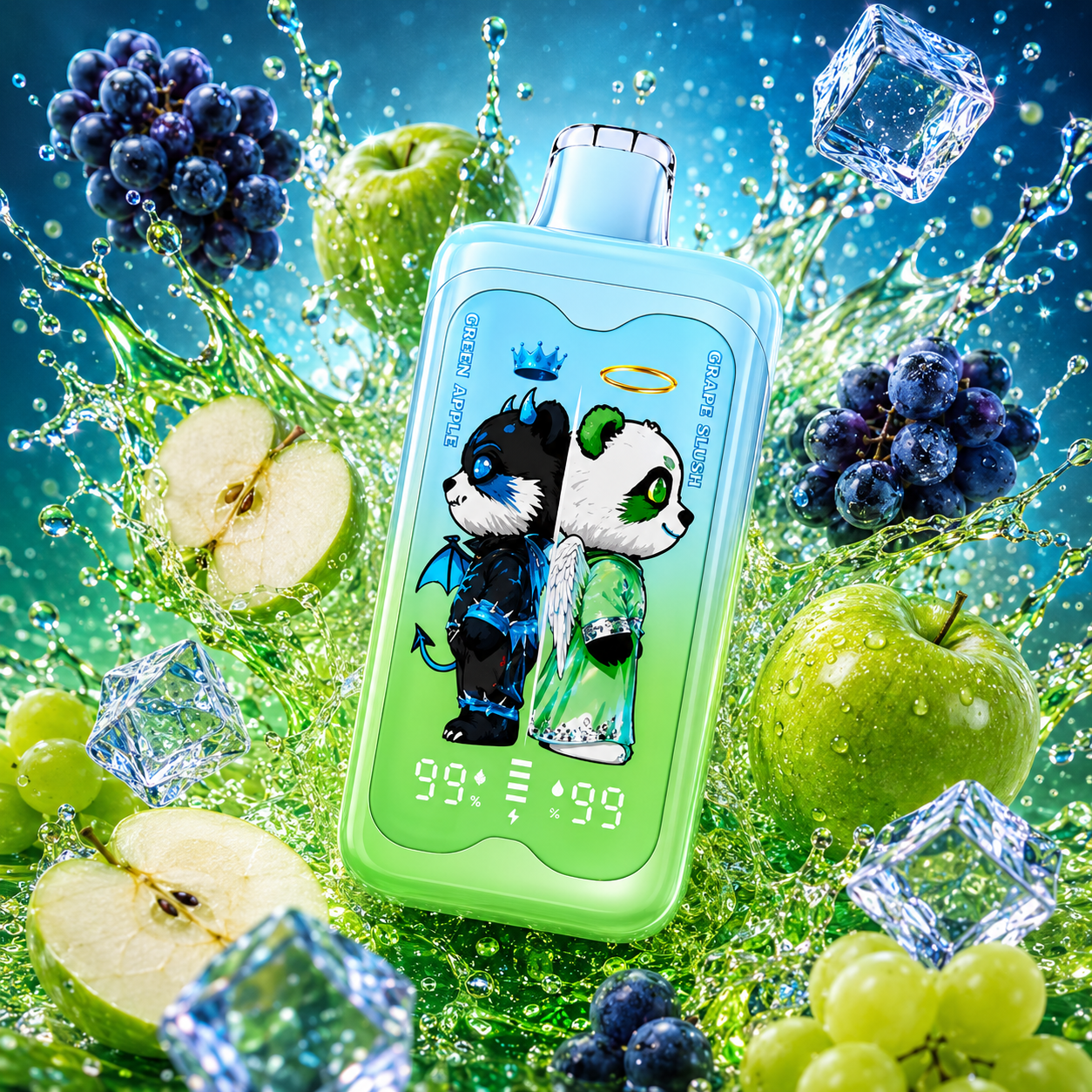 🍏 Green Apple + 🍇 Grape Slush
