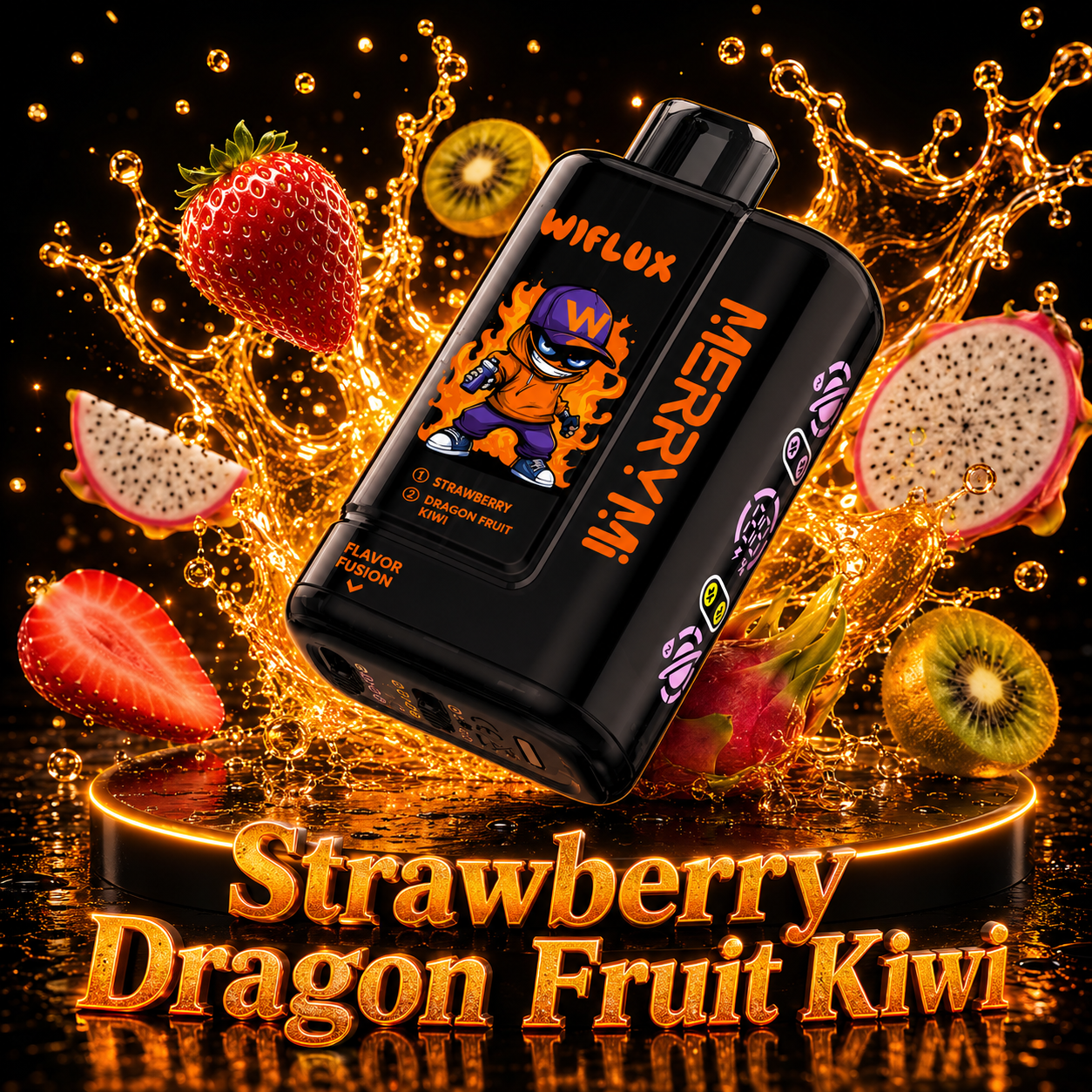🍓 Strawberry Dragon Fruit Kiwi